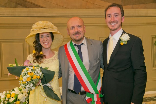 Silvia James con Sindaco